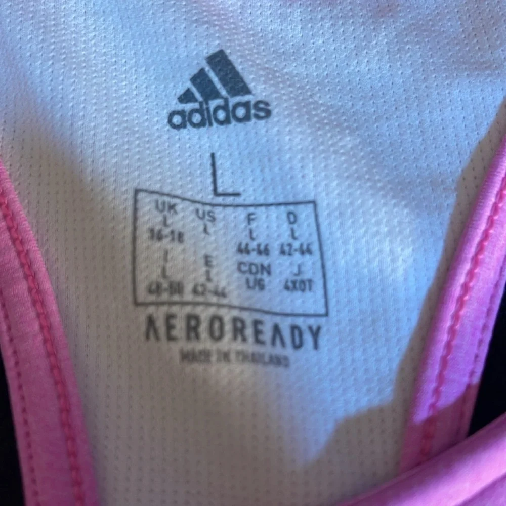Adidas Aeroready Racer Back Logo Tank Top. Size Large EUC - Picture 5 of 6